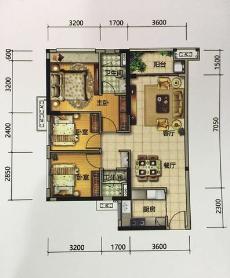 佛山美的花湾城3座01、02单元4座01、02、04单元90.00㎡